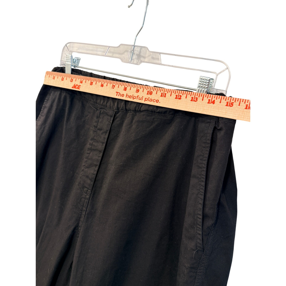 Nili Lotan M Elastic Waist Casablanca Pants $395 Crop Cotton Jet Black NWT - Picture 8 of 14